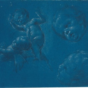 Two Studies of Angels and Their Heads -  