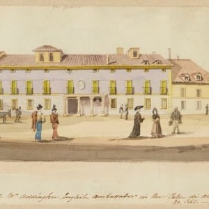 View of the British Embassy on Alcalá Street in Madrid -  